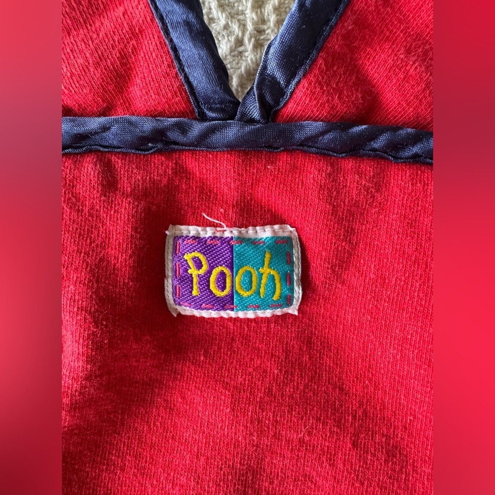 Vintage Winnie the Pooh Christmas Overalls 3/6 months - Picture 4 of 5